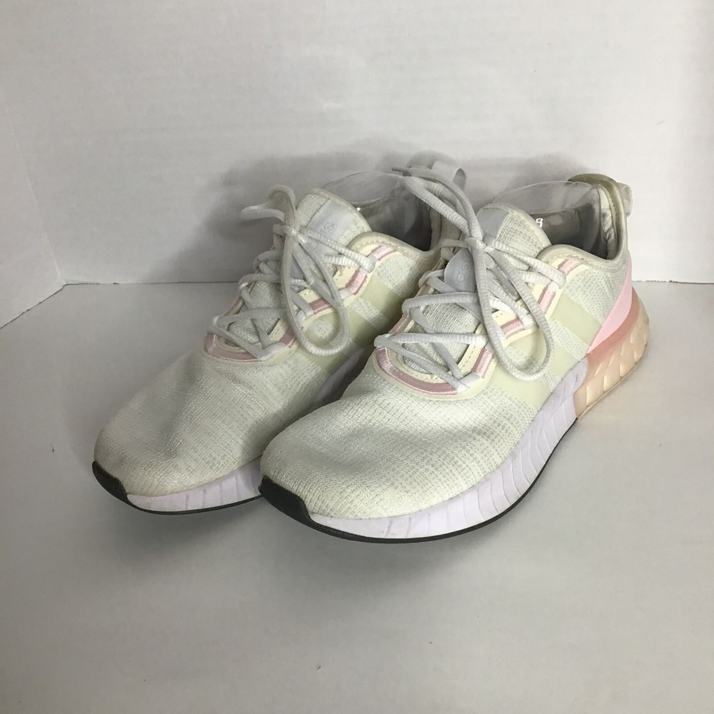 Adidas Womens White Clear Pink Lace Up Kaptir Super Running Shoes Size 8.5‎